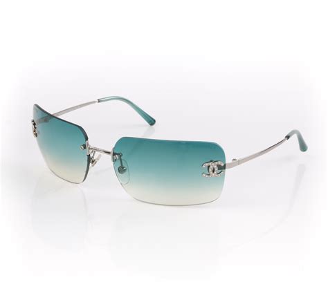 chanel 4017-d rimless sunglasses|CHANEL Metal Crystal CC Logo Sunglasses 4017.